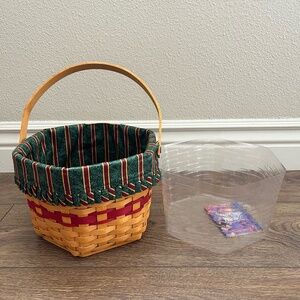 NWT Longaberger Snowflake Basket with Matching Liner